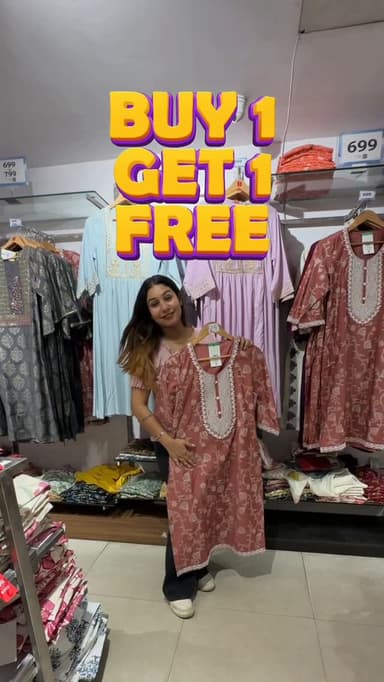 V-MART loaded with BUY 1 GET 1 OFFER & much more in their Festive collection.😱✅️
●Buy 1 get 1 on Women's kurti.✅️
●T-sh...