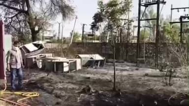 गंगापुर: गंगापुर सिटी में सालौदा पावर हाउस में अज्ञात कारणों से लगी आग, दमकलों ने पाया काबू