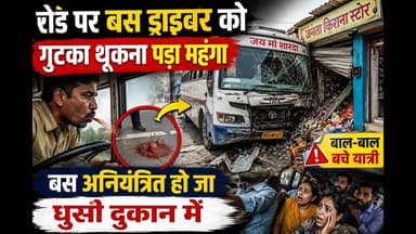 बस ड्राइवर को गुटका पड़ा महंगा लोगो की जान की कीमत गुटका #roadwaysbus #driverlife
