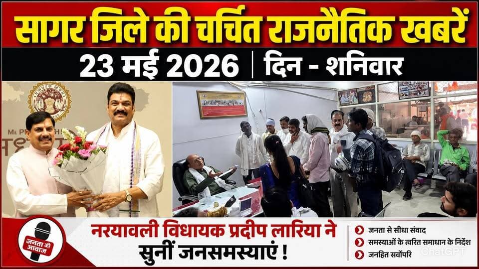 सागर जिले 23 मई की चर्चित राजनैतिक खबरे, नरयावली विधायक प्रदीप लारिया ने सुनीं जनसमस्याएं !
#SagarNews #MadhyaPradeshNe...