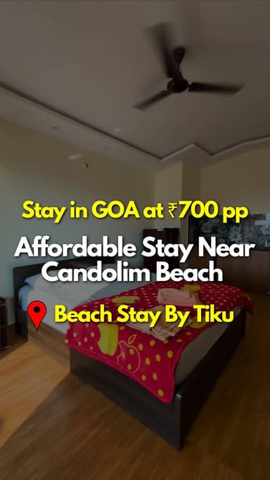 Stay in goa at ₹700pp only at @beach_stay_by_tiku
Just 1 min walk to beach
Ac Rooms with Fridge, TV
24/7 Hot Water an...