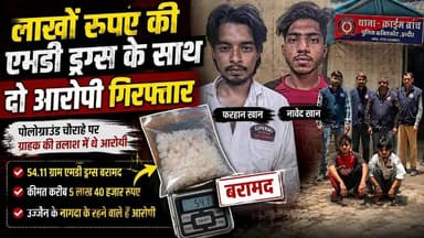 इंदौर क्राइम ब्रांच की बड़ी कार्रवाई, 5 लाख की एमडी ड्रग्स के साथ दो तस्कर गिरफ्तार
#IndoreCrimeBranch #DrugBust #MDDrug...