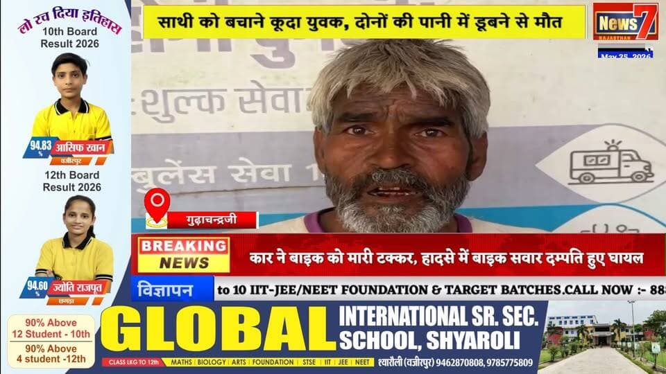 #news रिगसपुरा ईंट भट्टे पर दर्दनाक हादसा, कुंड में डूबने से दो श्रमिकों की मौत #news7 #gudhachandraji #karauli