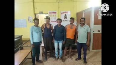 छुईखदान थाना क्षेत्र में जुआ खेलते 5 आरोपी गिरफ्तार,