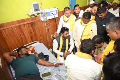 पिंड्रा: संधोरा में पुलिस पिटाई में घायल सुभासपा के युवा मंच के प्रदेश सचिव से मिले राष्ट्रीय महासचिव अरविंद राजभर