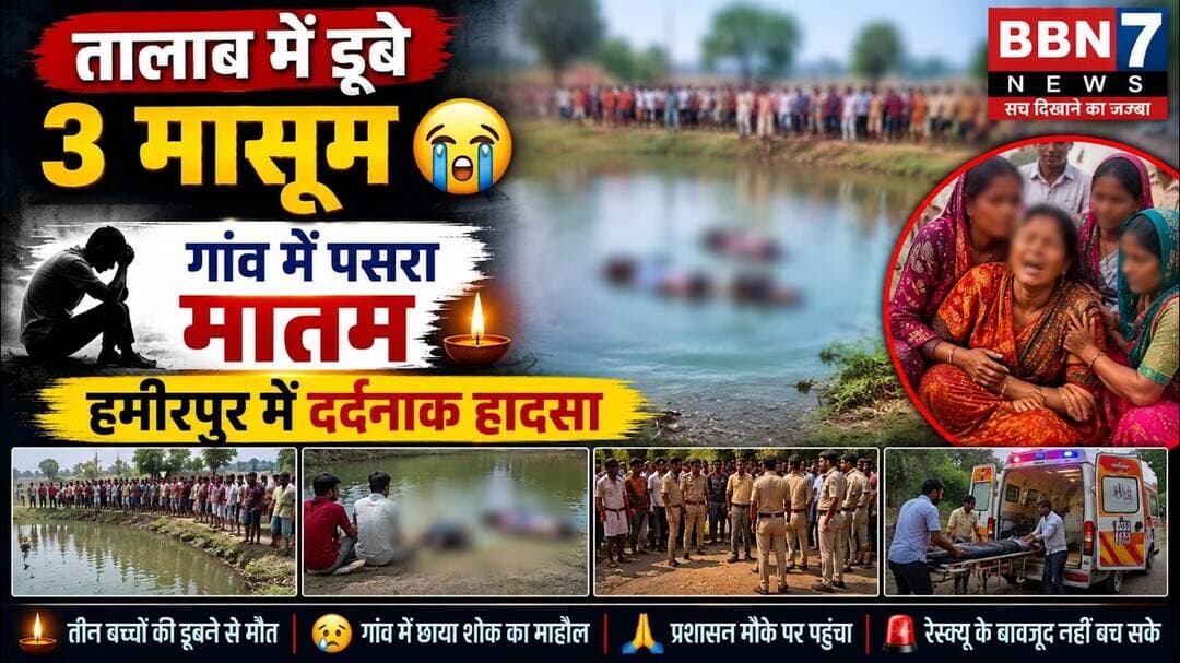 Hamirpur Pond Tragedy | नहाने गए 3 बच्चों की दर्दनाक मौत | #breakingnews #sad