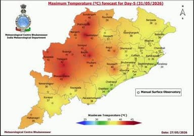 ନୂଆପଡା: ଗ୍ରୀଷ୍ମ ପ୍ରବାହକୁ ଦୃଷ୍ଟିରେ ରଖି ଆସନ୍ତା ୩୧ ତାରିଖରେ ନୂଆପଡ଼ା ଜିଲ୍ଲାରେ ୪୧ଡ଼ିଗ୍ରୀ ତାପମାତ୍ରା ନେଇ ଅରେଞ୍ଜ ୱାର୍ଣିଂ ଜାରି