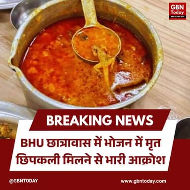 BHU छात्रावास में भोजन में मिली मृत छिपकली, भारी आक्रोश।
#BHU #VaranasiNews #FoodSafety #HostelControversy