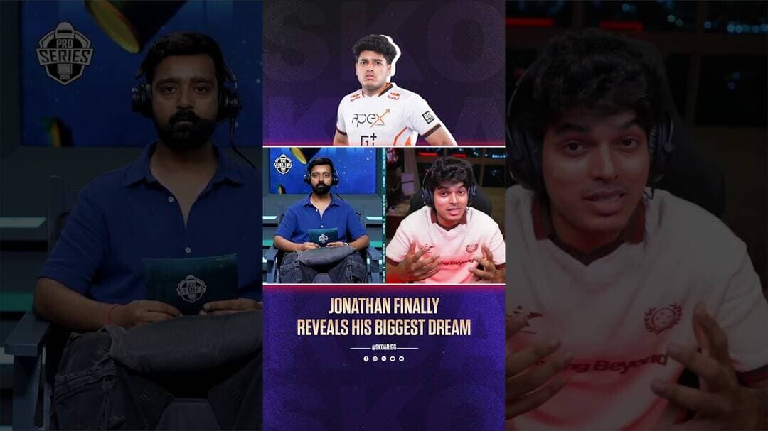 Jonathan Opens Up About His Dream 👀#jonathan #bgmi #bgminews #bgmiesports #indianesports #esports