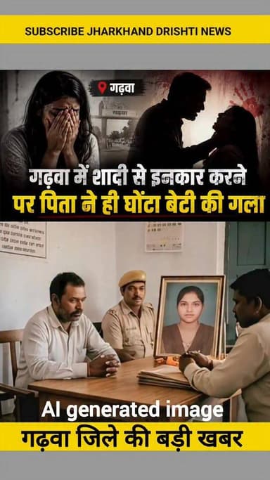 गढ़वा में शादी से इनकार करने पर पिता ने ही घोंटा बेटी की गला ||