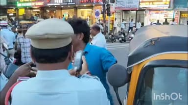 కరీంనగర్: కరీంనగర్ లో ఓ మందు బాబు హంగామా సృష్టించాడు, సామాన్యులను మాత్రమే పట్టుకుంటారని పోలీసులకు ప్రశ్న