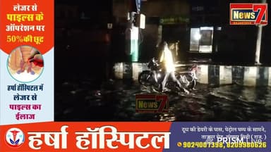 #live गंगापुर सिटी में जमकर बरसे मेघ, सड़के बनी दरिया #news7rajasthan #Gangapurcity #News7 #LatestNews #rajasthan #today...