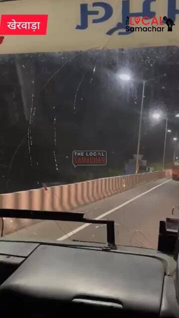 अहमदाबाद हाईवे पर कागदर में बदमाशों ने वाहनों पर की पत्थरबाजी,कई वाहनों के फूटे शीशे