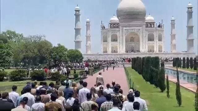 #डोलांड ट्रंप की बेटी टिफ़नी ट्रंप और उनके दामाद माइकल बुलोस #ताजमहल देखने पहुंचे.