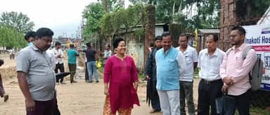 আমবাসা: আমবাসা মহকুমা এলাকায় ড্রেনেজ সমস্যাগুলো পরিদর্শন করতে যান মহকুমা শাসক