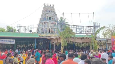 கள்ளக்குறிச்சி: முடியனூர் கிராமத்தில் அமைந்துள்ள திரெளபதி அம்மன் திருக்கோயிலில் நடைபெற்ற தூக்கு தேர் திருவிழா