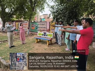 #संगरिया में #वंदे_गंगा_अभियान: उपखंड कार्यालयों में सफाई-परिंडे बांधे ,जल संरक्षण का संदेश
संगरिया की आवाज़।
संगरिया। व...