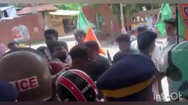 കോഴിക്കോട്: വയോധികന്റെ മരണം, വടകരയിലെഓഫീസിൽ യുവമോർച്ച കരിഓയിൽ ഒഴിച്ചു,