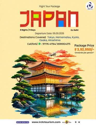 IRCTC Tourism has dropped a Japan itinerary that takes you through every side of the country, from its futuristic cities to heritage sites and more. This all-inclusive curated tour is a perfect blend of exploration, comfort, and local