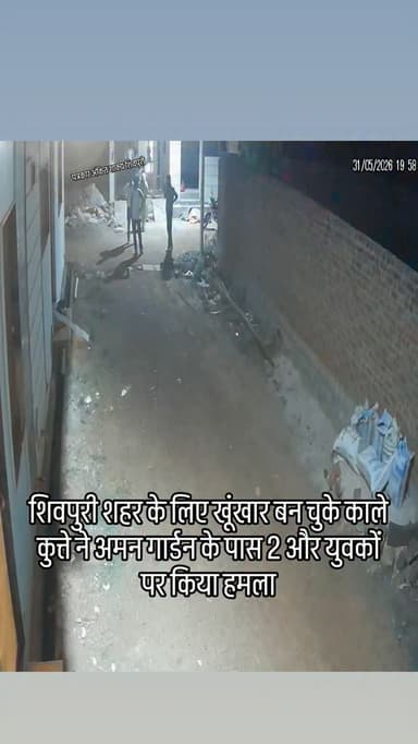 शिवपुरी शहर के लिए खूंखार बन चुके काले कुत्ते ने अमन गार्डन के पास 2 और युवकों पर किया हमला