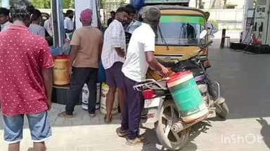 నాగర్ కర్నూల్: నాగర్ కర్నూల్ లో డీజిల్ కొరత ,బంకుల వద్ద బారులు తీరిన వినియోగదారులు
