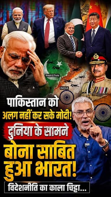 दुनिया के सामने बोना साबित हुआ भारत! पाकिस्तान को अलग-थलग नहीं कर सके मोदी! देखें विदेशनीति का काला चिठ्ठा। Desh Live | ...