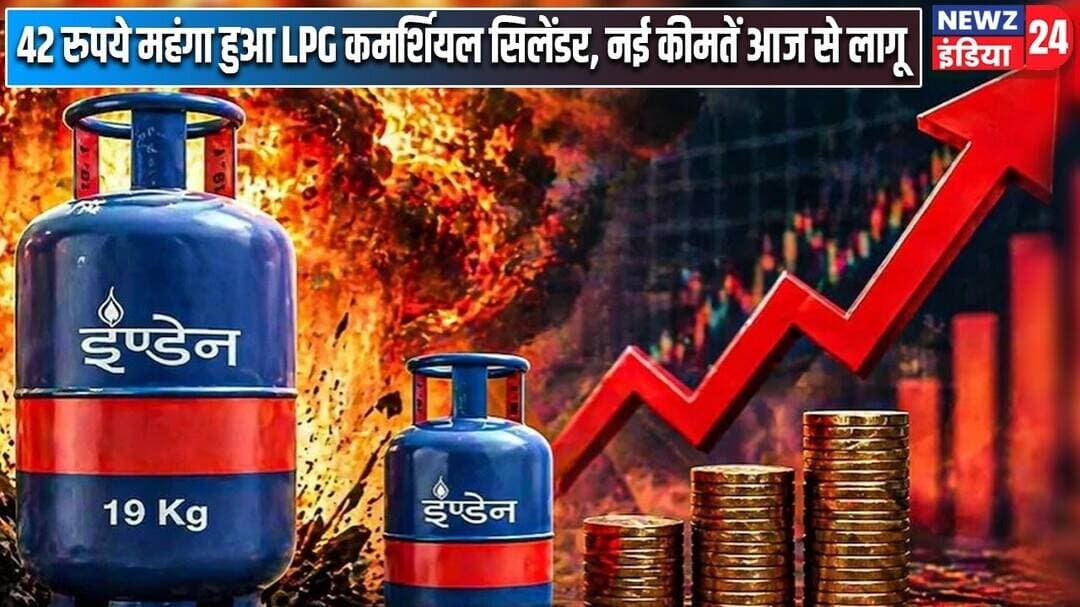 42 रुपये महंगा हुआ LPG कमर्शियल सिलेंडर, नई कीमतें आज से लागू | #lpgpricehike | Gas Cylinder | Delhi