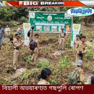 বিশ্ব পৰিৱেশ দিৱসৰ লগত সংগতি ৰাখি আজি ইকো টাস্ক ফ'ৰ্চ আৰু এন চি চি কেডেটৰ সহযোগত বিহালী অভয়াৰণ্যৰ ঠাণ্ডা পানী অঞ্চলত গছ...