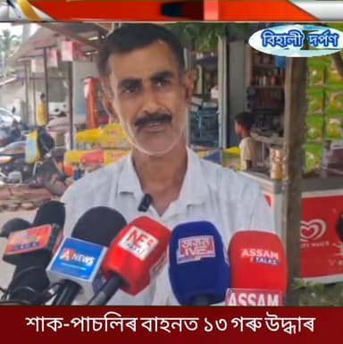 বিহালীত শাক-পাচলি কঢ়িয়াই অনা বাহনত ১৩ টা গৰু উদ্ধাৰ বিহালী আৰক্ষীৰ ✅✅✅#behalidarpan