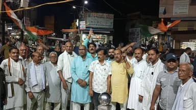 अंबाह: मुख्यमंत्री डॉ. मोहन यादव के बयान के विरोध में नगर पालिका चौराहा पर कांग्रेस का हनुमान चालीसा पाठ