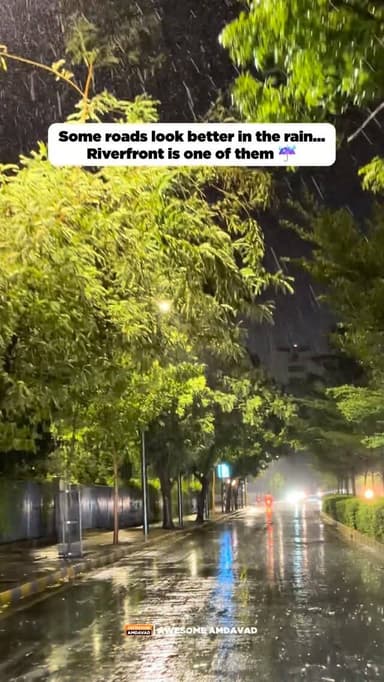Riverfront Road right now… monsoon vibes are back 🌧️ ☔️⛈️🌧️
#rain #raininahmedabad #sabarmatiriverfront #riverfrontahme...