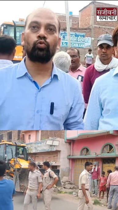 सारण के रिविलगंज बाजार में फिर चला अतिक्रमण के खिलाफ अभियान, बुलडोज़र से तोड़ा गया मकान-दुकान, CO-SHO और EO रहे तैनात