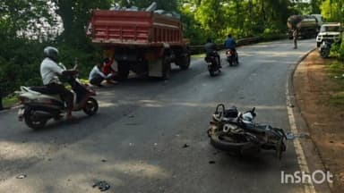 ಯಲ್ಲಾಪುರ: ರಾಷ್ಟ್ರೀಯ ಹೆದ್ದಾರಿಯಲ್ಲಿ ಟಿಪ್ಪರ ಲಾರಿ ಡಿಕ್ಕಿ ಯಾಗಿ ಬೈಕ್ ಸವಾರ ಸಾವು
