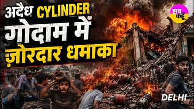 Cylinder Blast Delhi: अवैध सिलेंडर गोदाम में ज़ोरदार धमाका! #delhinews #cylinderblast