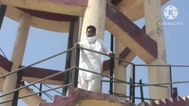 नोहर: नोहर जसाना में पेयजल संकट को लेकर भाजपा नेता रमेश बेनीवाल ने टंकी पर चढ़कर किया आंदोलन