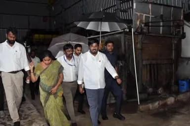 குமாரபாளையம்: பள்ளிபாளையத்தில் உள்ள சாயப்பட்டறை தொழிற்சாலையில் அமைச்சர் ராஜீவ் திடீர் ஆய்வு மேற்கொண்டார்