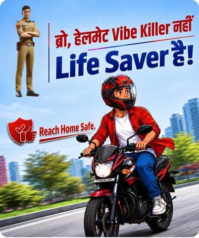 🚦जिम्मेदार नागरिक बनें, सदैव यातायात नियमों का पालन करें।
#FollowTrafficRules