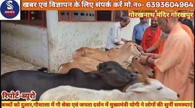 #गोरखनाथ मंदिर गोरखपुर में #मुख्यमंत्री योगी आदित्यनाथ ने #कि गौशाला में गौ सेवा,बच्चों को #दुलार करते हुए दिए चाकलेट एवं #जनता दर्शन में लोगों की सुनीं #समस्याएं निस्तारण के लिए #अधिकारियों को दिए निर्देश