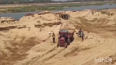 జొన్నవాడ సమీపంలోని పెన్నా నదిలో ఆగని ఇసుక తవ్వకాలు