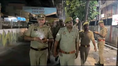 मिलक: मिलक क्षेत्र में पुलिस का फ्लैग मार्च, भीड़वाड़ वाले इलाकों में किया गया फ्लैग मार्च
