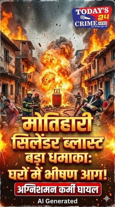 मोतिहारी में सिलेंडर ब्लास्ट से मची अफरा-तफरी, कई घरों में लगी आग, अग्निशमन कर्मी घायल
पूर्वी चंपारण जिले के मोतिहारी नगर थाना क्षेत्र के बलुआ स्थित मछली बाजार के पास मंगलवार को खाना बनाने के दौरान गैस सिलेंडर ब्लास्ट होने से इलाके में अफरा-तफरी मच गई।विस्फोट इतना जोरदार था कि इसकी आवाज दूर-दूर तक सुनाई दी, जिससे आसपास के लोगों में दहशत फैल गई। घटना के बाद देखते ही देखते आग ने विकराल रूप धारण कर लिया और आसपास के घरों को अपनी चपेट में ले लिया।।
#champaranfirstnews #chakianew #motiharinews #amiteshkumar #biharnews #ranita #news18biharjharkhand #bihareksoch #motiharipolice #motiharinewsupdate #Todays_24_Crime_News #motiharpolice #motihari #motiharisp #SSB #ssbmotihari #nepal #nepalnews #NepaliNewsToday #NepalPolitics #IndoNepalBorder #IndoNepal #Internacional #international #InternationalNews #international #internationalrelations #BMW #MangalPandey #helthdipartmentbihar