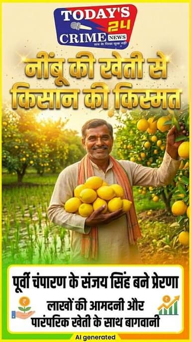 नींबू की खेती से बदली तस्वीर, किसान संजय सिंह बने प्रेरणा
पूर्वी चंपारण जिले के पकड़ीदयाल अनुमंडल अंतर्गत राजेपुर नवादा पंचायत के किसान संजय सिंह आज क्षेत्र के किसानों के लिए प्रेरणा बन गए हैं। पारंपरिक धान और गेहूं की खेती के साथ-साथ उन्होंने बड़े पैमाने पर नींबू की खेती कर अपनी आय में उल्लेखनीय वृद्धि की है और अन्य किसानों को भी बागवानी अपनाने के लिए प्रेरित कर रहे हैं।।।
#champaranfirstnews #chakianew #motiharinews #amiteshkumar #biharnews #ranita #news18biharjharkhand #bihareksoch #motiharipolice #motiharinewsupdate #Todays_24_Crime_News #motiharpolice #motihari #motiharisp #SSB #ssbmotihari #nepal #nepalnews #NepaliNewsToday #NepalPolitics #IndoNepalBorder #IndoNepal #Internacional #international #InternationalNews #international #internationalrelations #BMW #MangalPandey #helthdipartmentbihar