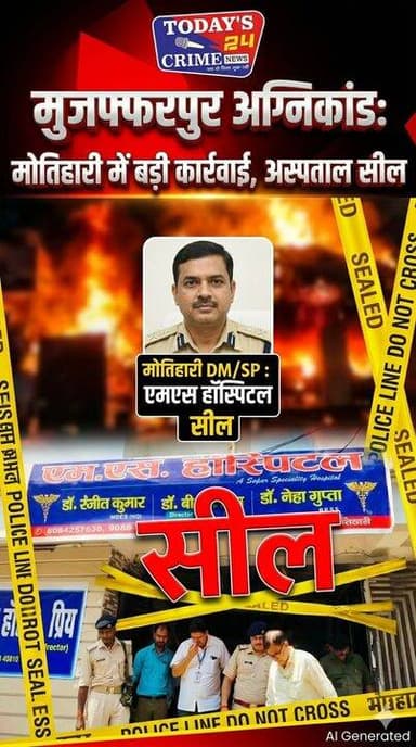 मुजफ्फरपुर अग्निकांड के बाद मोतिहारी में बड़ी कार्रवाई, एम एस हॉस्पिटल सील
मुजफ्फरपुर के एक निजी नर्सिंग होम में आग लगने से कई लोगों की दर्दनाक मौत के बाद राज्यभर में निजी अस्पतालों और नर्सिंग होमों की जांच शुरू कर दी गई है। इसी कड़ी में मोतिहारी जिला प्रशासन और स्वास्थ्य विभाग ने बड़ी कार्रवाई करते हुए शहर के अस्पताल चौक स्थित एम एस हॉस्पिटल एंड नर्सिंग होम को सील कर दिया।।।।।
#champaranfirstnews #chakianew #motiharinews #amiteshkumar #biharnews #ranita #news18biharjharkhand #bihareksoch #motiharipolice #motiharinewsupdate #Todays_24_Crime_News #motiharpolice #motihari #motiharisp #SSB #ssbmotihari #nepal #nepalnews #NepaliNewsToday #NepalPolitics #IndoNepalBorder #IndoNepal #Internacional #international #InternationalNews #international #internationalrelations #BMW #MangalPandey #helthdipartmentbihar