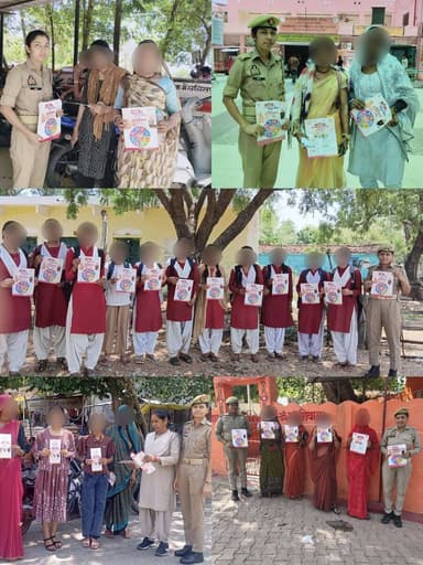 #MissionShakti5 के अंतर्गत #SPLalitpur के निर्देशन में जनपद के समस्त थानों पर स्थापित मिशन शक्ति केंद्रों की पुलिस टीम द्वारा महिलाओं एवं बालिकाओं को सुरक्षा, सम्मान एवं स्वावलंबन के प्रति जागरूक किया गया।
इस दौरान उन्हें विभिन्न महत्वपूर्ण हेल्पलाइन नंबर जैसे 1090 (वीमेन पावर लाइन), 181 आदि के बारे में विस्तारपूर्वक जानकारी दी गई ।
किसी भी परेशानी में न रहें अकेली—महिलाओं के लिए विशेष हेल्पलाइन 1090, त्वरित सहायता का भरोसा। #नारी_सुरक्षा_सम्मान_स्वावलंबन
@wpl1090
@Uppolice