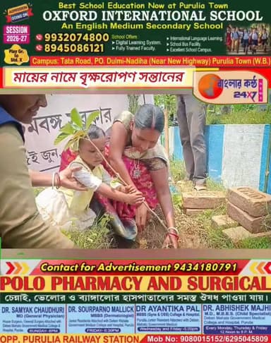 আড়ষায় বিশ্ব পরিবেশ দিবসে মায়ের নামে বৃক্ষ রোপন সন্তানের
