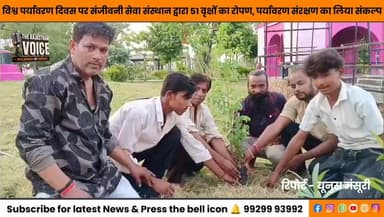 विश्व पर्यावरण दिवस पर संजीवनी सेवा संस्थान द्वारा 51 वृक्षों का रोपण, पर्यावरण संरक्षण का लिया संकल्प