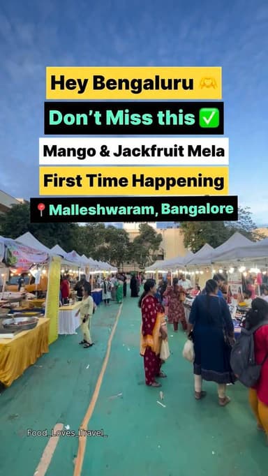 📍Malleshwaram BBMP Ground Opposite to Mallleshwaram Police Station, Bangalore
June 5th to 7th
Mango and Jackfruit Mela
#bangalorefoodies #nammabengaluru #malleshwaram #malleshwaramfoodie #malleshwaramshopping