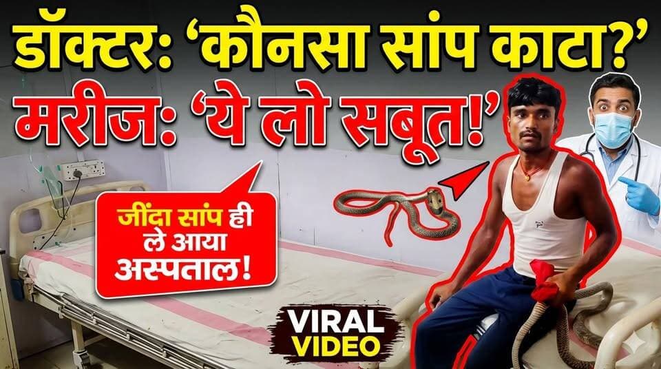 #डॉक्टर ने पूछा 'कौन सा #सांप काटा है?', तो #मरीज ने '#सबूत' के तौर पर जिंदा सांप को ही पकड़कर अस्पताल में कर दिया पेश!
#SAROJRAJA #sitamarhi #sitaram #सीतामढ़ी #HindiNews #cjp #darbhanga_mithila #NBA #newyork #Nature #tricepworkout #rakhihampers #MumbaiRains #rafaelnadal #makeupbyme #fitnesschallenge #besthomegadgets #exercisemotivation #styleoftheday #dhoklarecipe #yuvrajsingh #sonambajwa #actorslifestyle #asmrcooking #INDvsSL #blackandwhitephotography