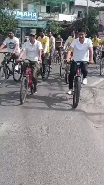जिला पुलिस भिवाड़ी द्वारा “Sunday on Cycle” अभियान का सफल आयोजन किया गया।