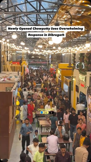 #Dibrugarh | Finally open to the public today, the much-awaited Food Court Hub on HS Road, Dibrugarh, has started welcoming visitors. With 21 stalls offering a wide range of food options, the new facility is expected to become a major attraction for residents and food lovers across the city.